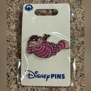 Disney Parks Glitter Cheshire Cat Alice in Wonderland Pin New with Card